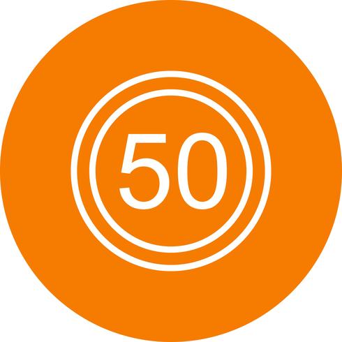 490x490 Vector Speed Limit Icon