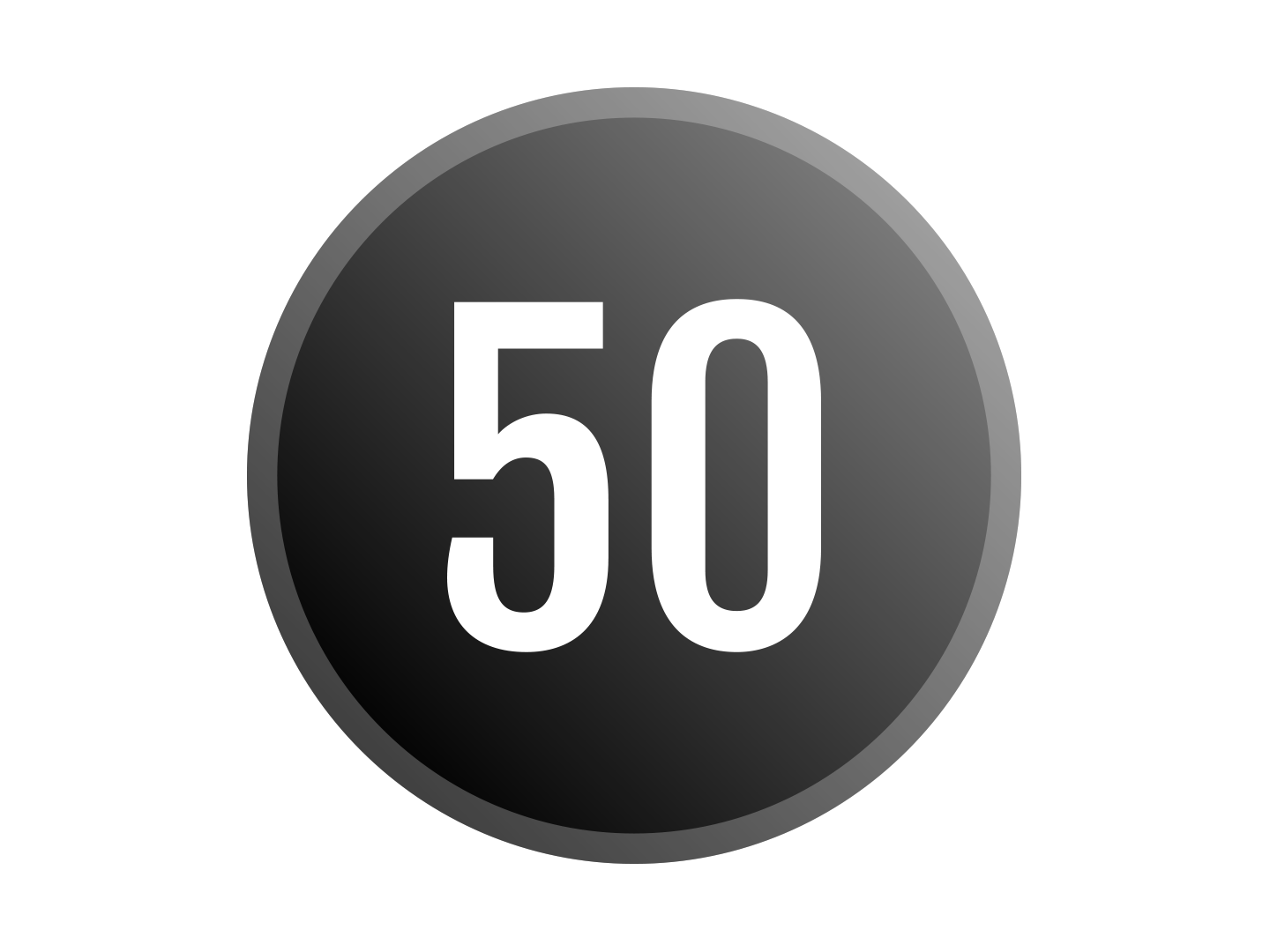 1440x1080 Black White Round Flat Number Icons