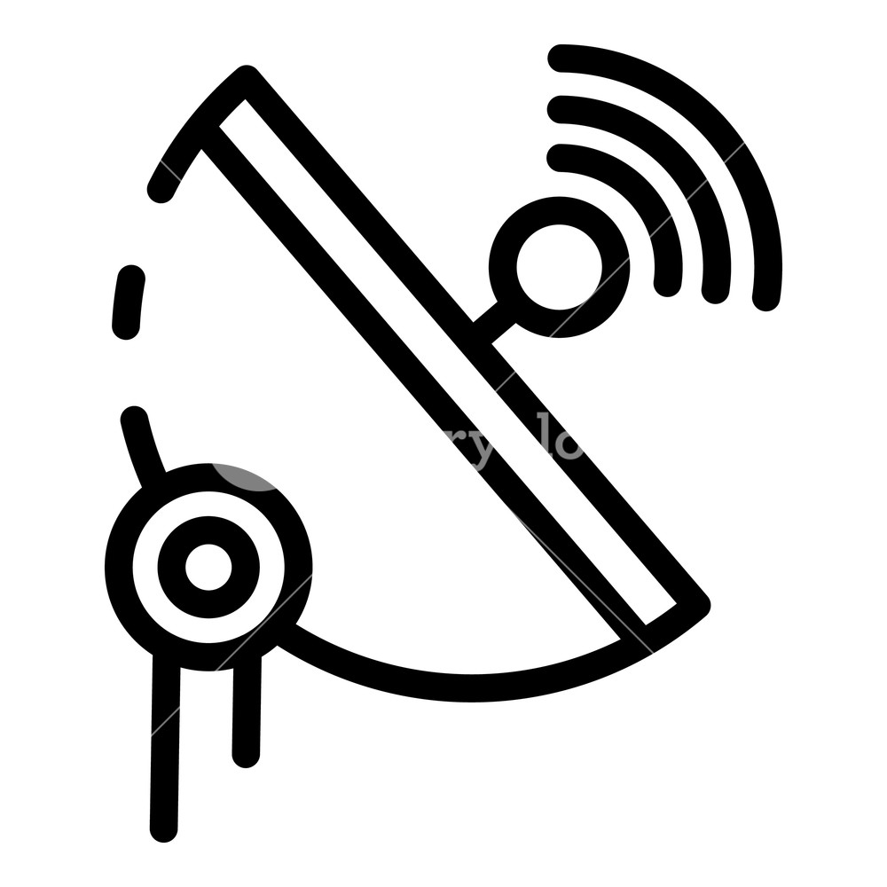 1000x1000 Parabolic Antenna Icon Outline Parabolic Antenna Vector