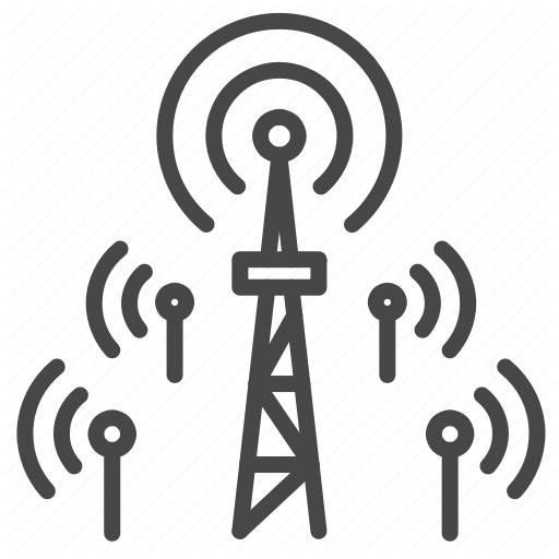 512x512 Antenna, Distribute, Internet, Many, Small Cell, Technology Icon