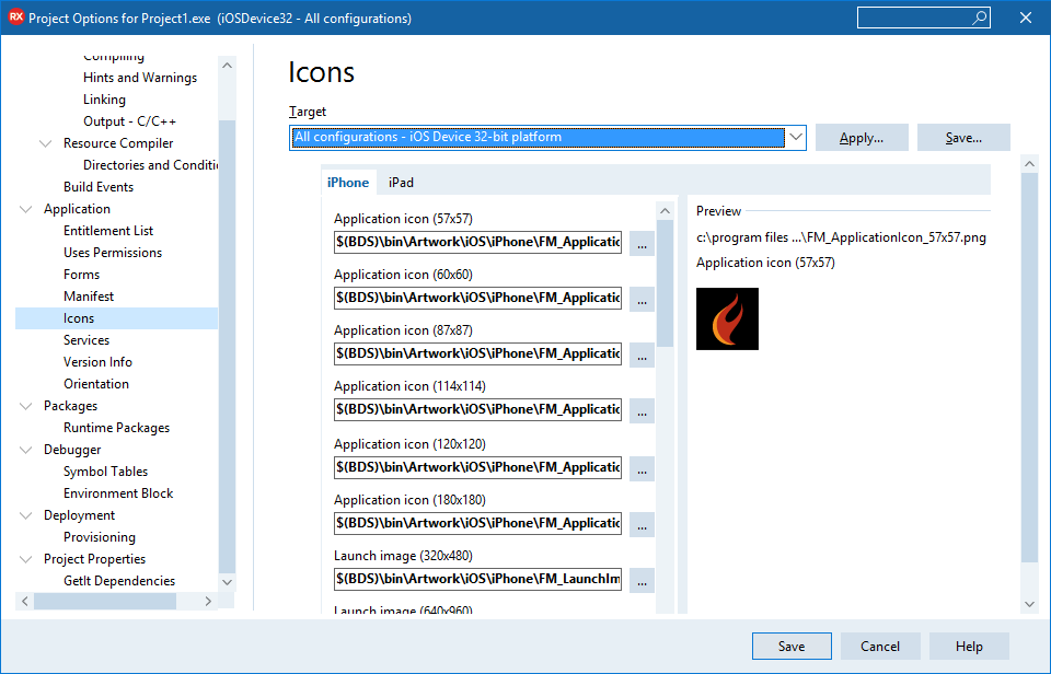 960x616 Application Options