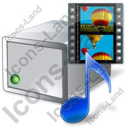 256x256 Media Server Icon, Pngico Icons