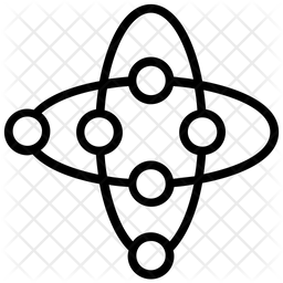256x256 Atom Icon Of Line Style