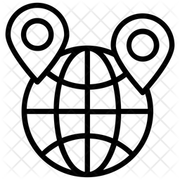 256x256 Gps Icon Of Line Style