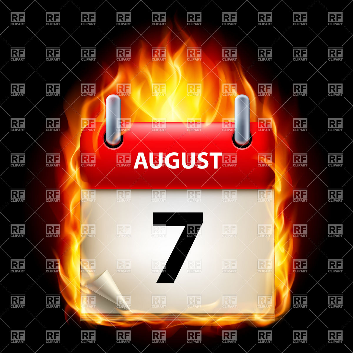 1200x1200 Fiery Calendar Icon August Vector Image Of Calendars, Layouts
