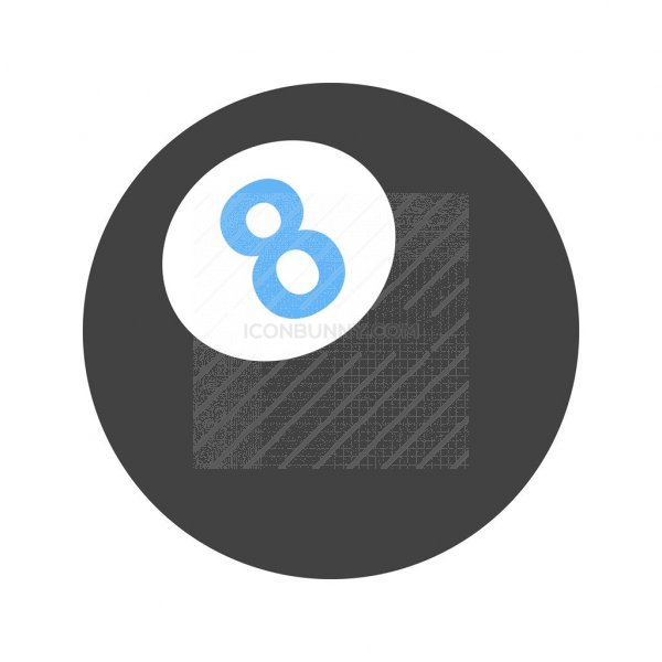 600x600 Eight Ball Blue Black Icon