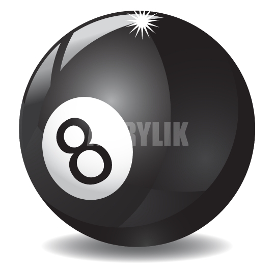 540x524 Number Billiard Ball Vector Icon