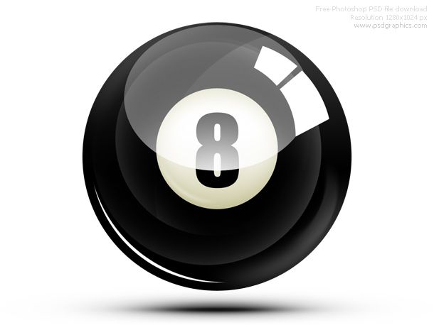 610x458 Eight Ball Icon Black White Game Icon, Pool Images