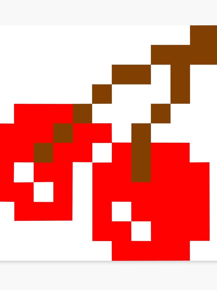 750x1000 Retro Bit Cherry Icon Canvas Print