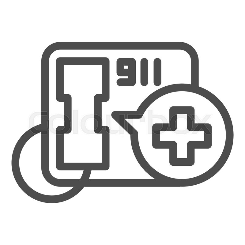 800x800 Emergency Call Line Icon Support Stock Vector Colourbox