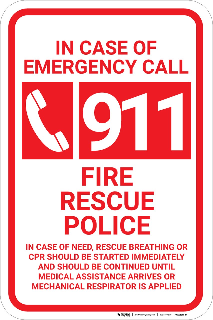 854x1280 In Case Of Emergency Call With Icon Portrait
