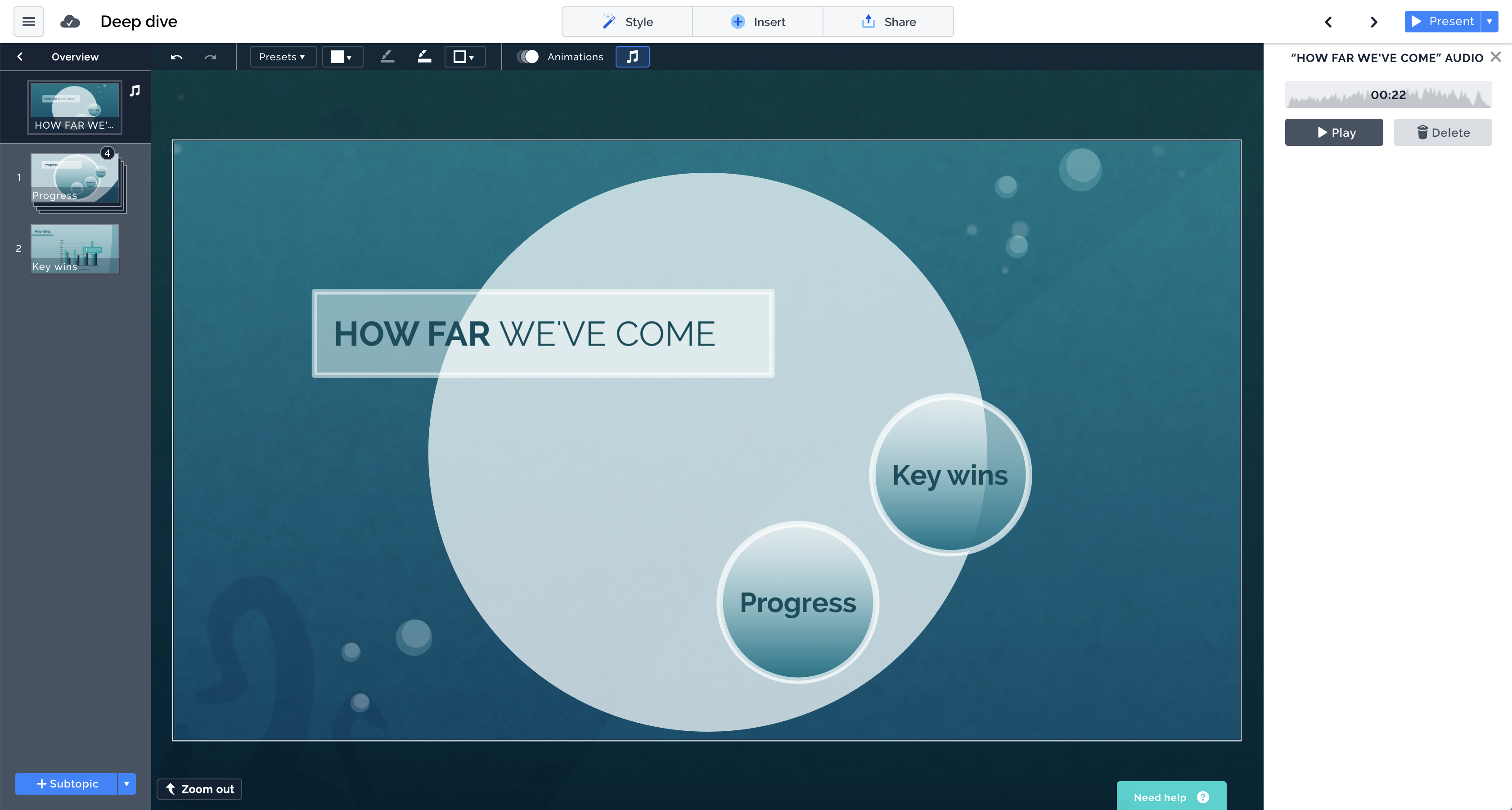 3360x1800 Adding Audio In Prezi Next Prezi Support Center