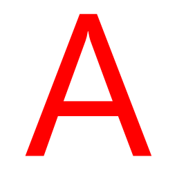256x256 Free Red Letter A Icon