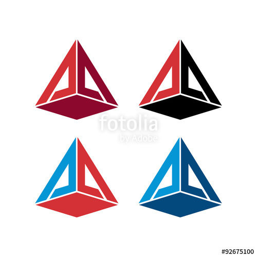 500x500 Pyramid A Aa Logo Icon Template Stock Image And Royalty Free