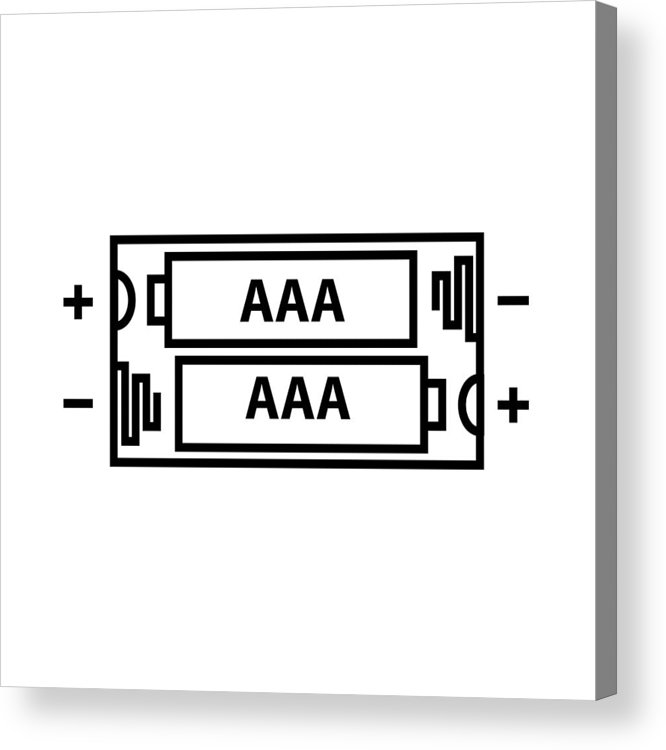666x750 Aaa Battery Icon, Vector Illustration Acrylic Print