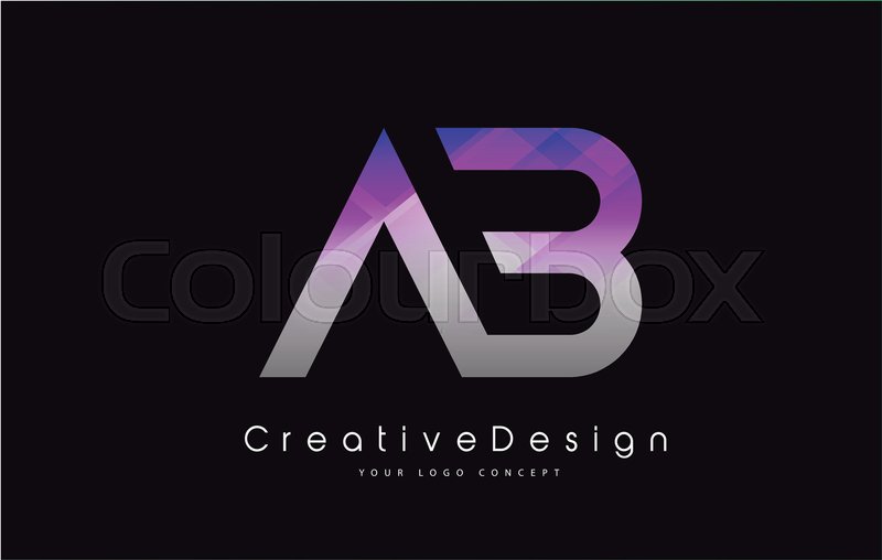 Ab Letter Logo Design In Purple Stock Vector Colourbox 800x508 Ab Letter Logo Design In Purple Stock Vector Colourbox