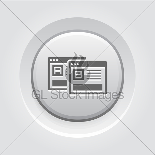 500x500 Ab Testing Icon Grey Button Design Gl Stock Images