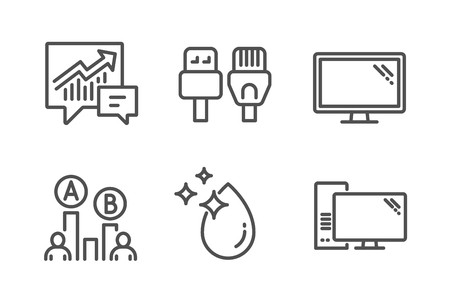 450x299 Ab Testing, Accounting And Computer Cables Icons Simple Set Water