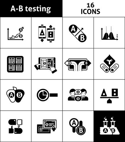 432x490 A B Testing Icons Black