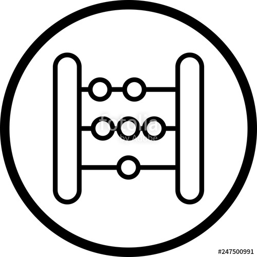500x500 Vector Abacus Icon Stock Image And Royalty Free Vector