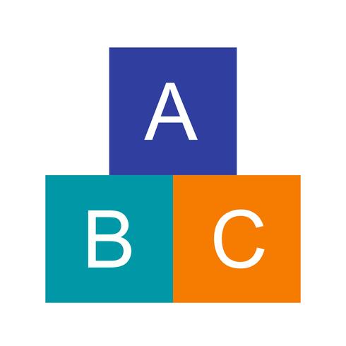 490x490 Abc Cubes Vector Icon