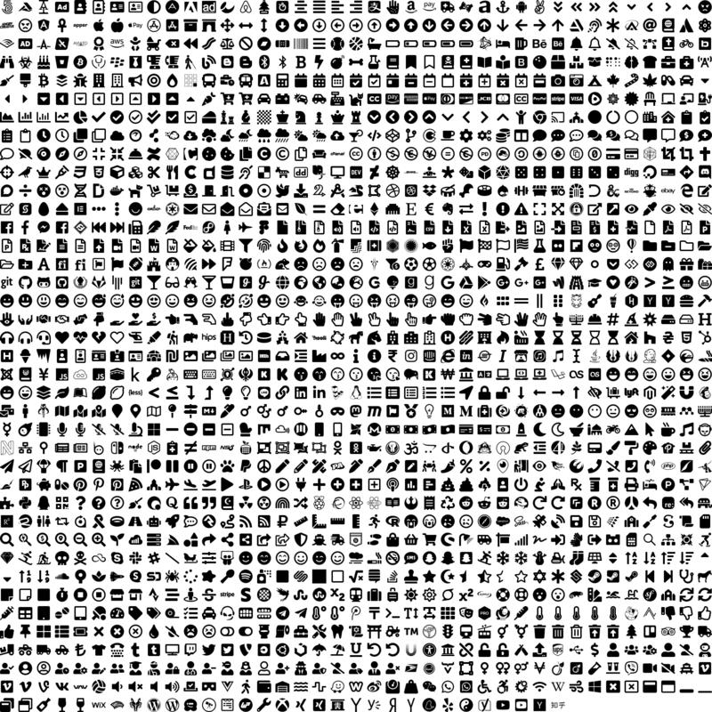 800x800 Font Awesome Icons