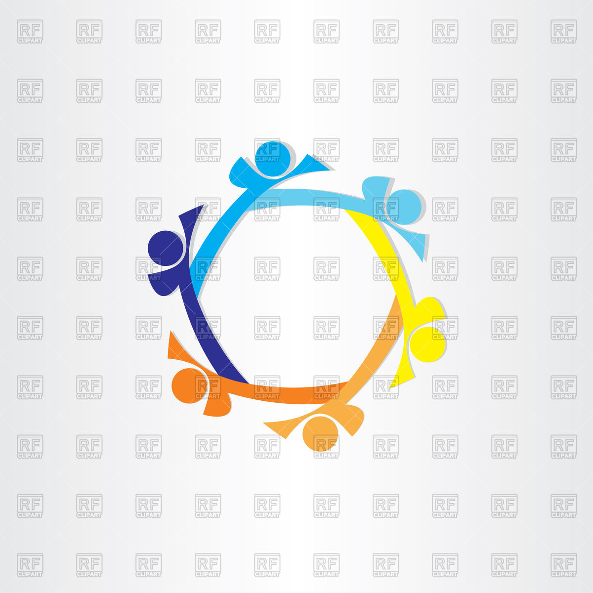 1200x1200 People In Circle Abstract Icon Vector Image Of Icons And Emblems