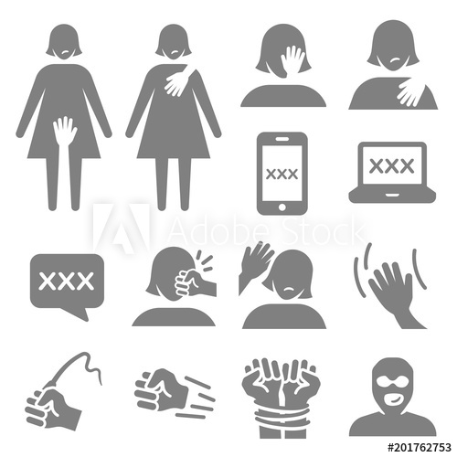 500x500 Harassment And Abuse Icon Set Included The Icons As Victim
