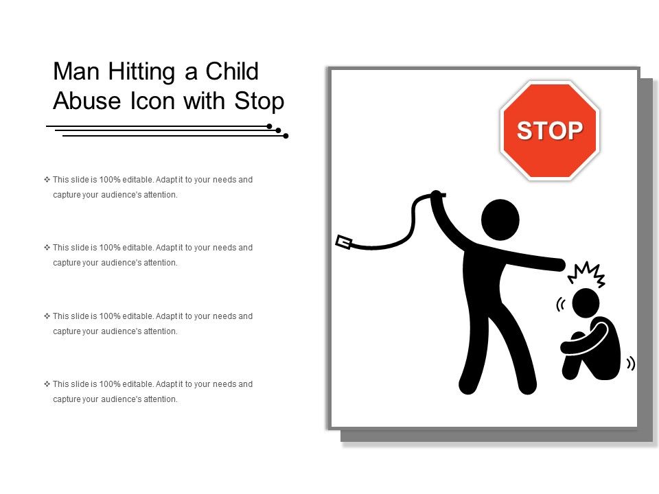 960x720 Man Hitting A Child Abuse Icon With Stop Ppt Images Gallery