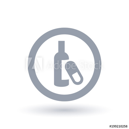 500x500 Alcohol And Prescription Drug Addiction Icon Alcoholism And Pain