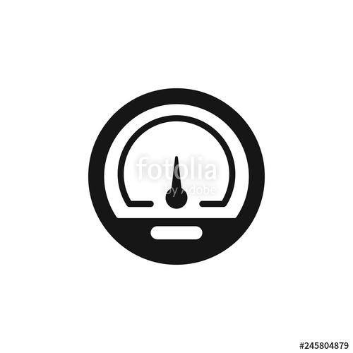 500x500 Dashboard Speedometer Gauge Isolated Vector