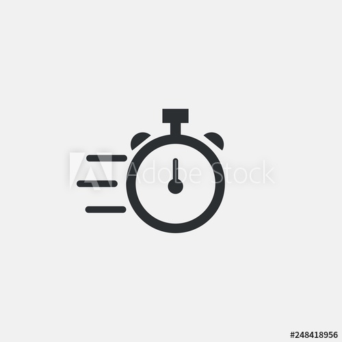 500x500 Speed Time Vector Icon Stop Watch Acceleration Icon
