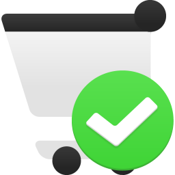 256x256 Shopping Cart Accept Icon Download Flatastic Part Icons