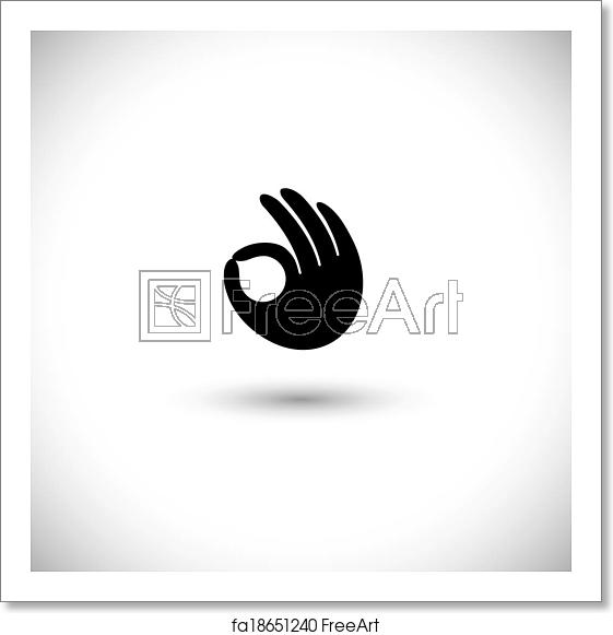 561x581 Free Art Print Of Ok Symbol Or Approval Icon With Human Hand