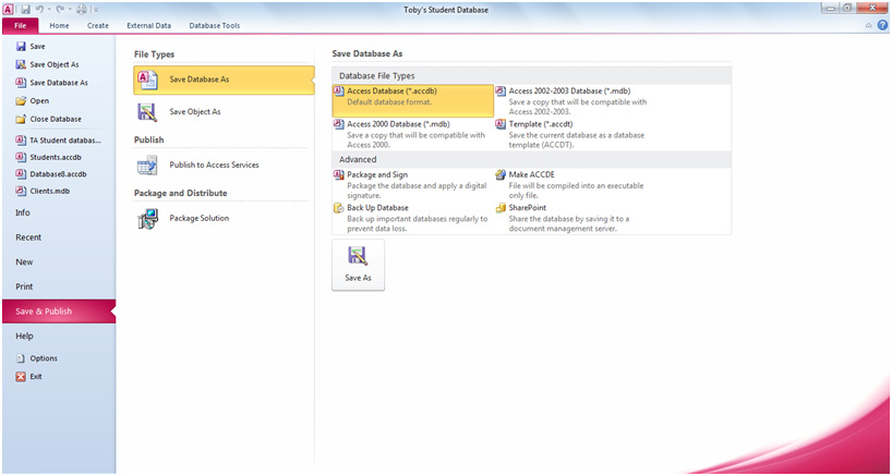 818x437 Free Online Tutorial Using Backstage View In Access