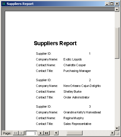 422x476 Ms Access Report Introduction