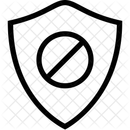 256x256 Access Denied Icon Of Line Style