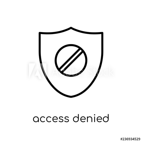 500x500 Access Denied Icon Trendy Modern Flat Linear Vector Access Denied