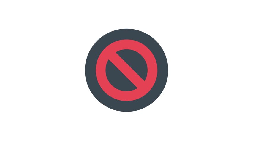 852x480 Access Denied Icon Animation Cartoon Stock Footage Video