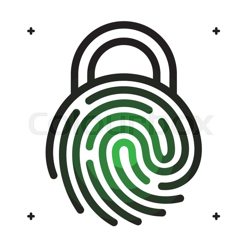 800x800 Fingerprint Access Icon Fingerprint Stock Vector Colourbox