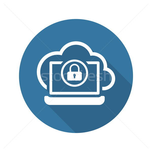 600x600 Secure Cloud Access Icon Flat Design Vector Illustration Vadym