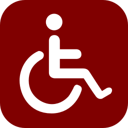 256x256 Free Maroon Accessibility Icon