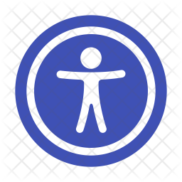256x256 Web Accessibility Icon Of Flat Style