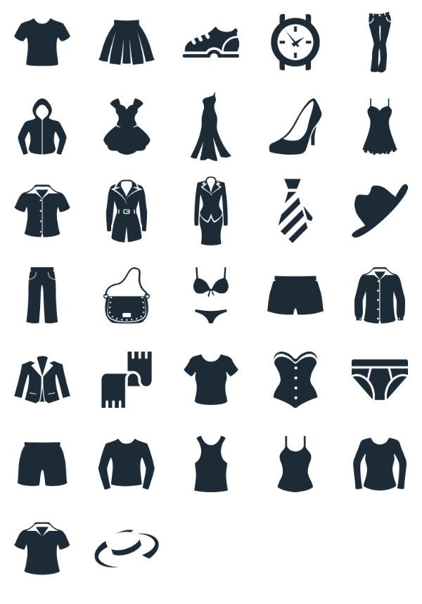 600x859 Clothing And Accessories Icons Free Icon Packs Ui Download