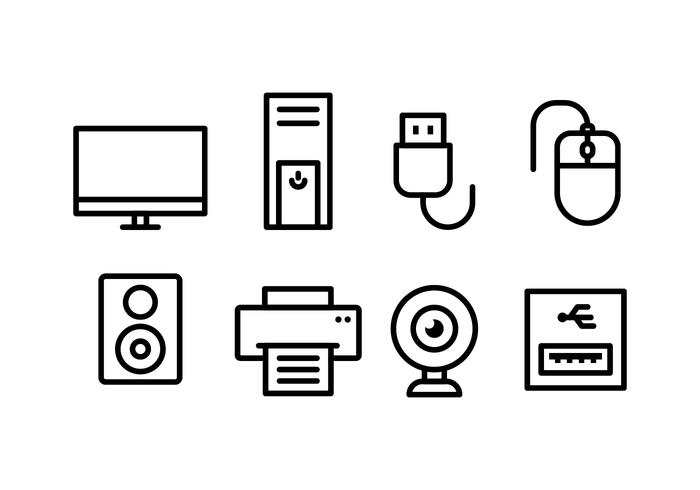 700x490 Computer Accessories Icon Set