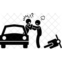 256x256 Accident Icon Of Glyph Style