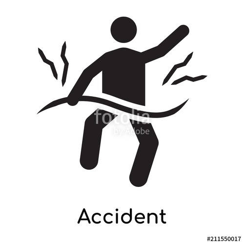 500x500 Accident Icon Vector Sign And Symbol Isolated On White Background