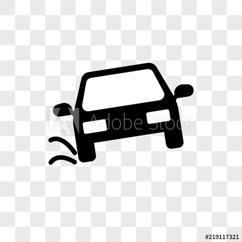 500x500 Car Accident Vector Icon On Transparent Background, Car Accident