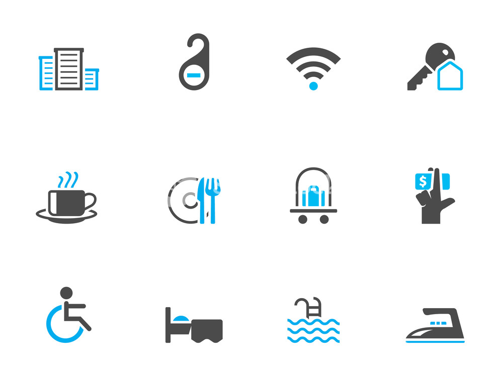 1000x746 Hotel And Accommodation Related Items Icon Series In Duo Tone