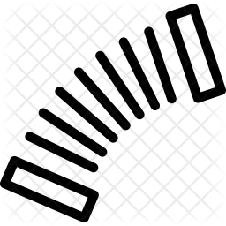 256x256 Accordion Icon Of Line Style